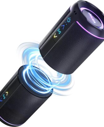 Magnetic 2-in-1 Portable Bluetooth Speaker, 24W Split Stereo Sound with TWS, Bluetooth 5.4, IPX6 Waterproof, 20-Hour Playtime,7 LED Light Modes, Wireless Speaker Perfect for Party Home Beach Outdoor
