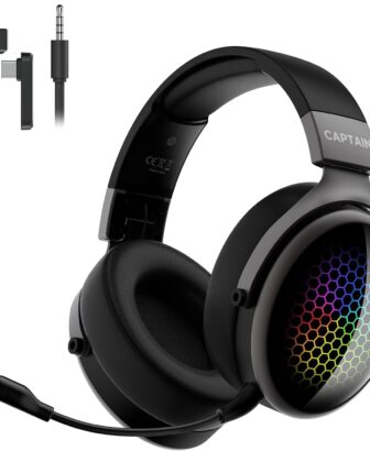 AOC 2.4GHz Wireless Gaming Headset for PS5/PS4/PC/Switch - Bluetooth 5.3 Headphones with 7.1 Surround Sound, Noise-Canceling Mic, 30+Hr Battery & Support Playing While Charging